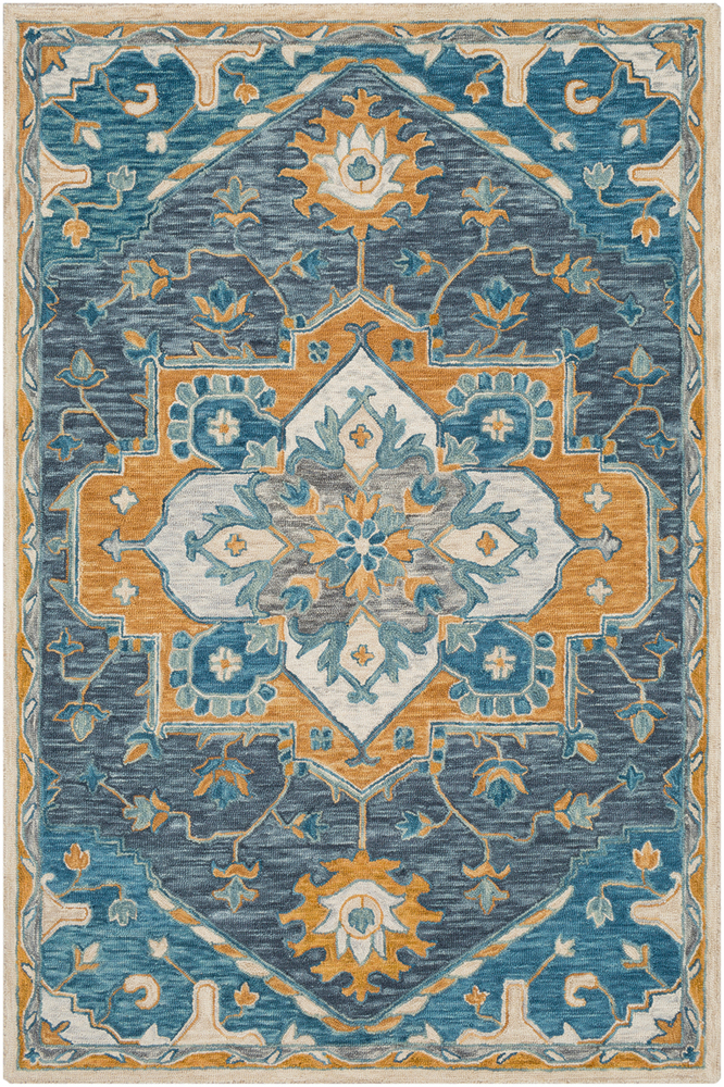 BFT1034-1616 18 in. Bonifate Area Rug, Dark Blue