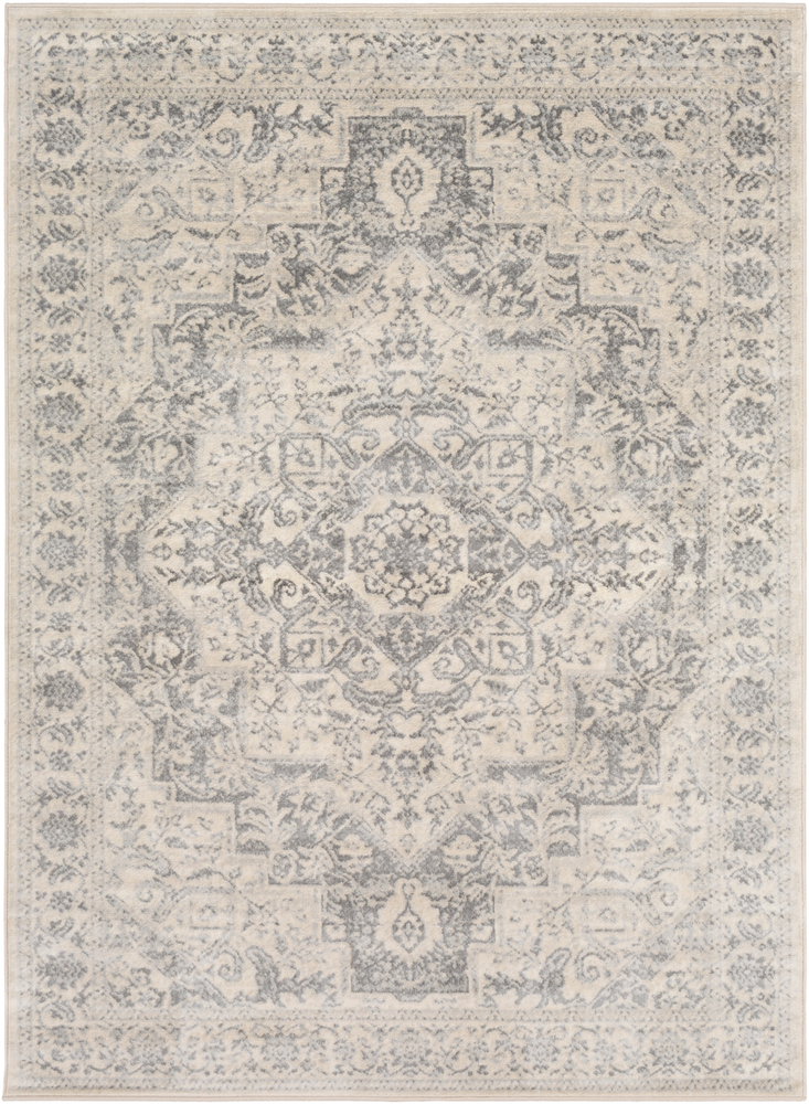MOC2315-1616 18 in. Monaco Area Rug, Silver Gray, Medium Gray & Cream