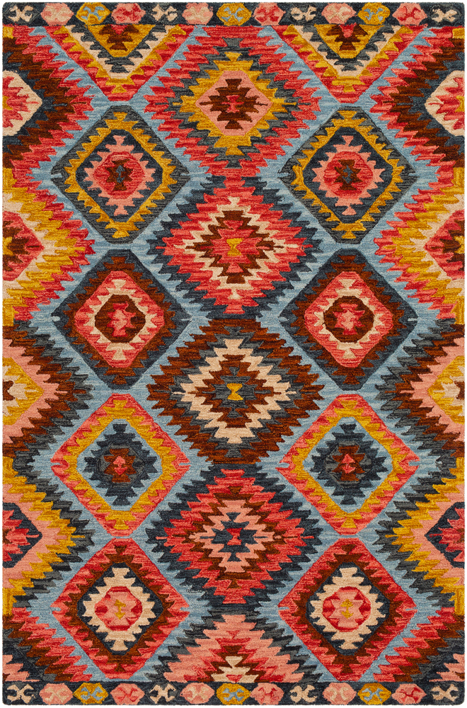 DNA1011-1616 18 in. Dena Area Rug, Garnet