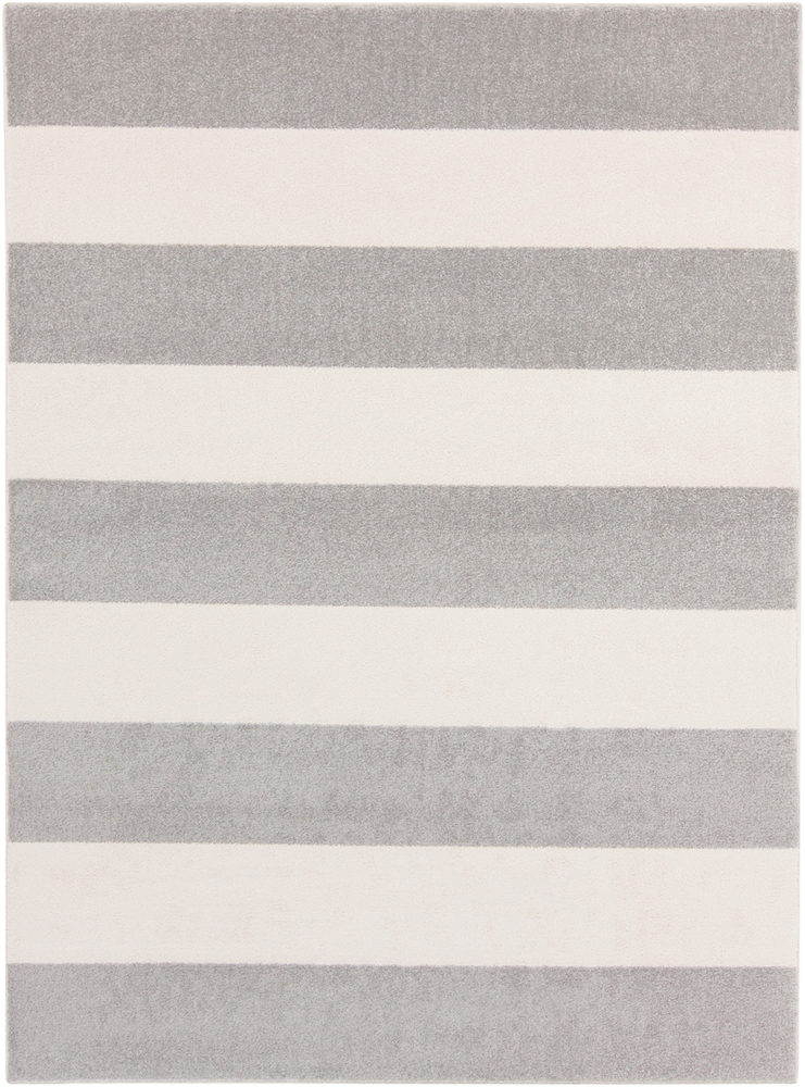 HRZ1094-1616 18 in. Horizon Area Rug, Medium Gray & Cream