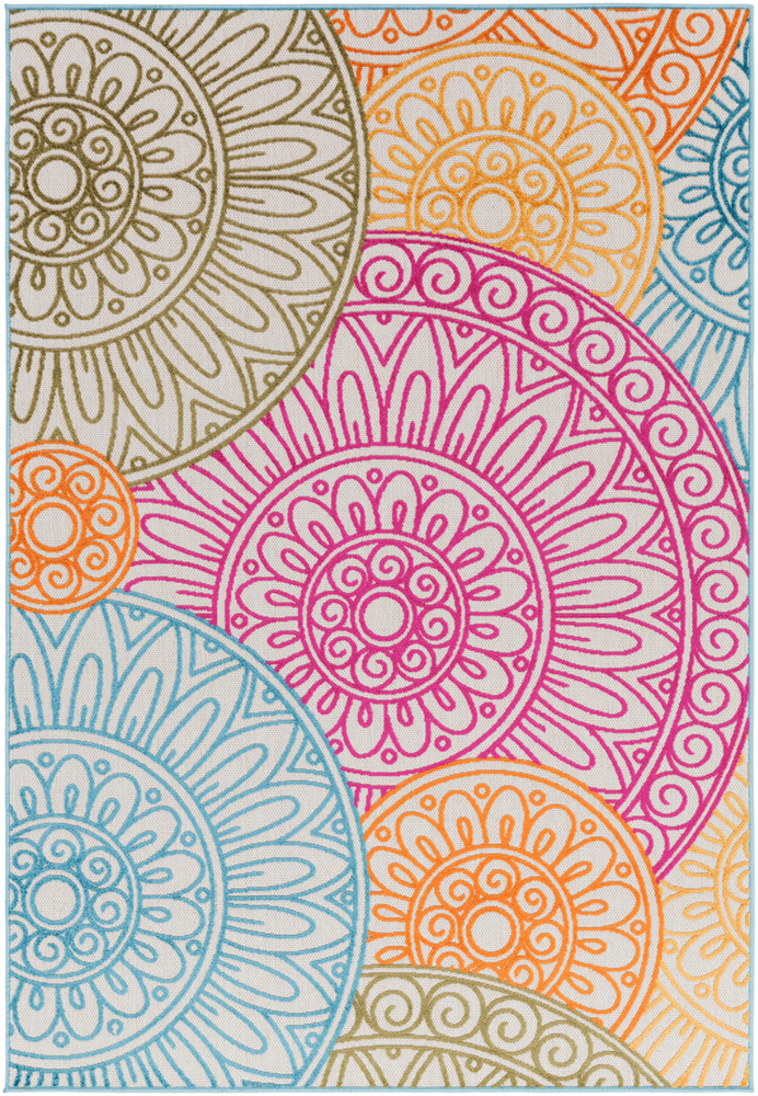 JOL1003-1616 18 in. Jolene Area Rug, Bright Pink