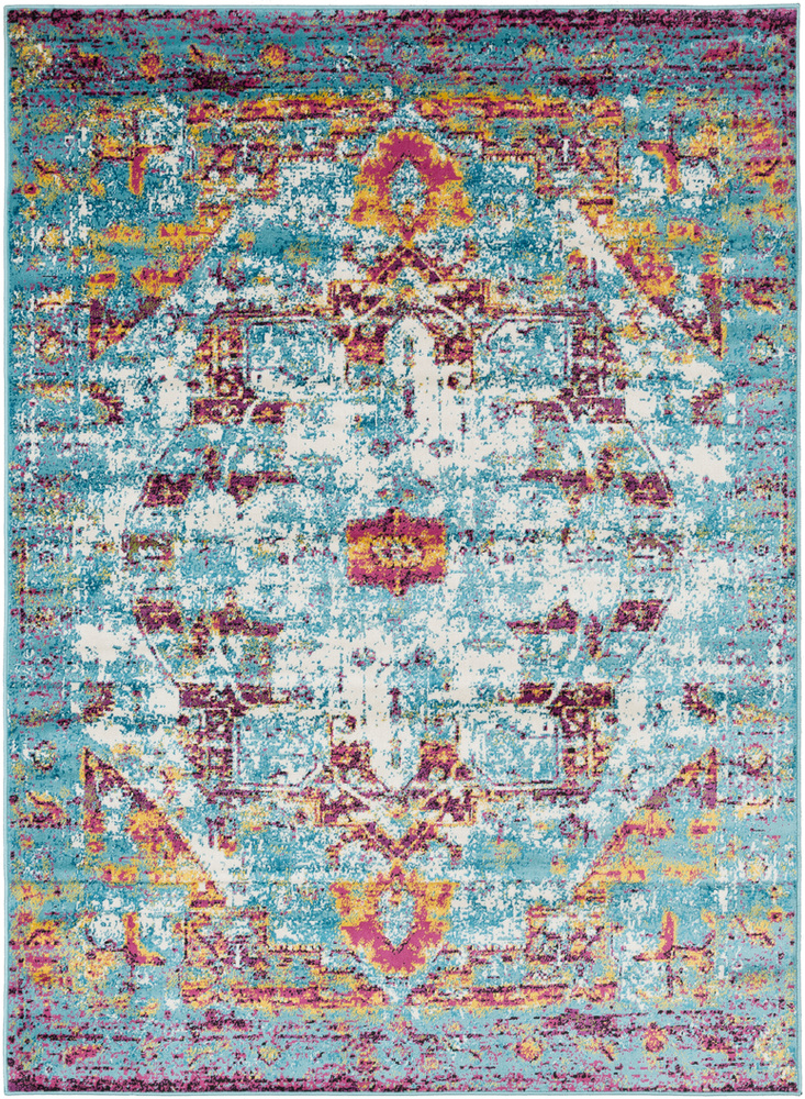MUM2319-1616 18 in. Mumbai Area Rug, Aqua