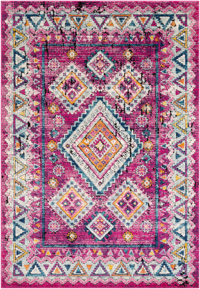 DSM2302-1616 18 in. Dersim Area Rug, Bright Pink