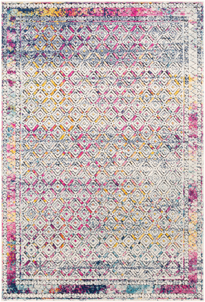 DSM2309-1616 18 in. Dersim Area Rug, Bright Pink