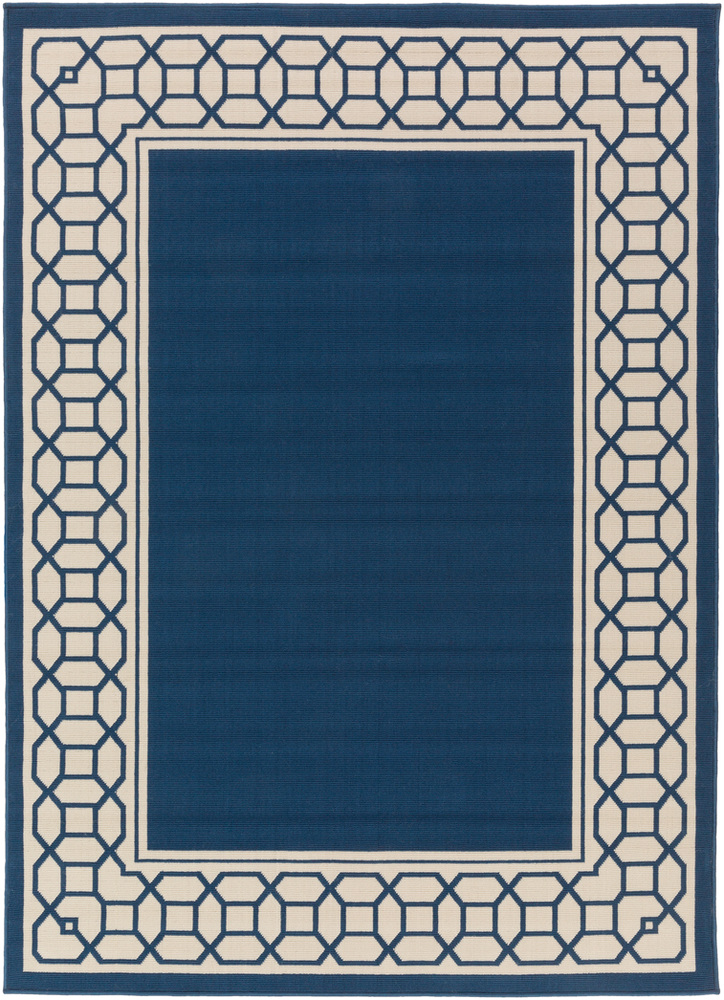 MRN3033-1616 18 in. Marina Area Rug, Navy & Khaki