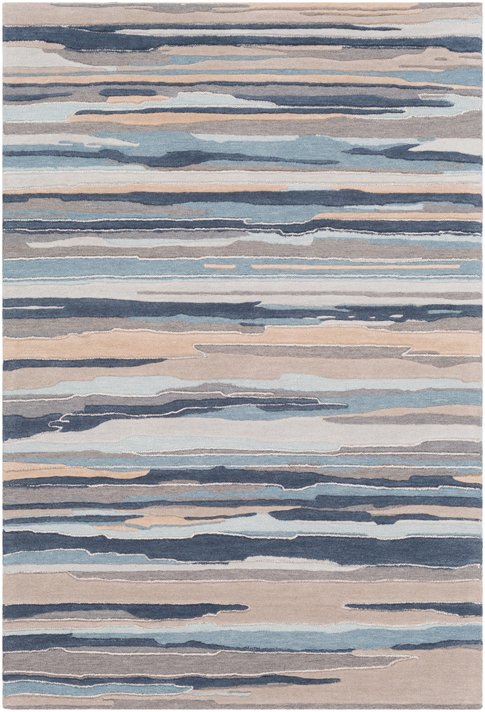 VRN1010-810 8 x 10 ft. Vernier Area Rug, Navy