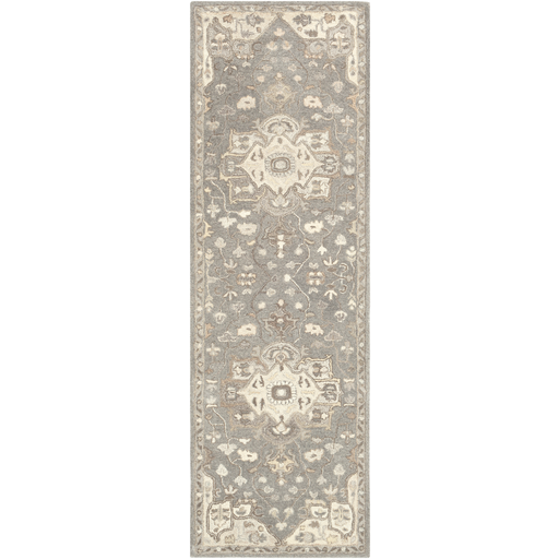 CAE1196-268 2 ft. 6 in. x 8 ft. Caesar Runner Rug, Charcoal