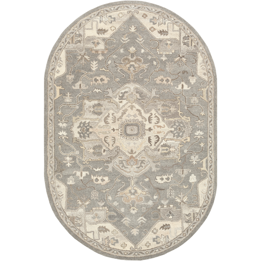 CAE1196-810OV 8 x 10 ft. Caesar Oval Area Rug, Charcoal