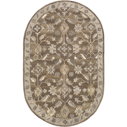 CAE1200-69OV 6 x 9 ft. Caesar Oval Area Rug, Dark Brown