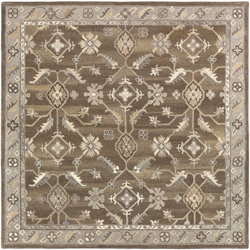 CAE1200-99SQ 9 ft. 9 in. Caesar Square Area Rug, Dark Brown