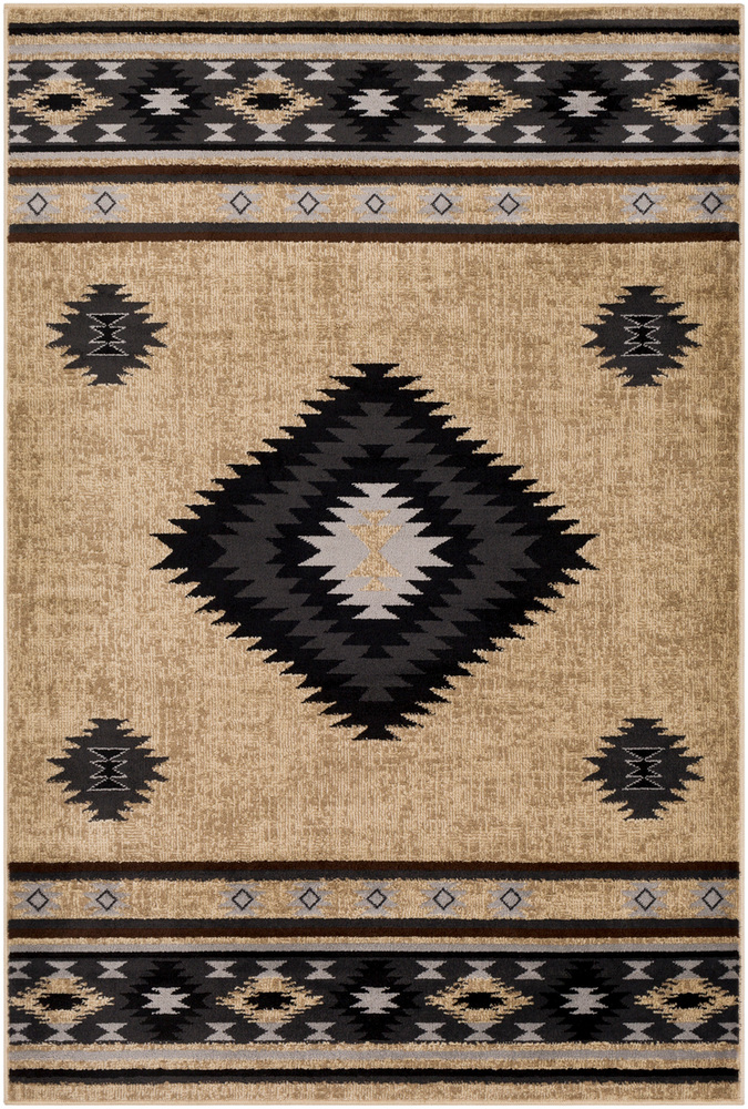 PAR1096-1616 18 in. Paramount Area Rug, Black