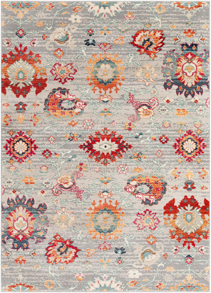 BOM2303-1616 18 in. Bohemian Area Rug, Bright Red