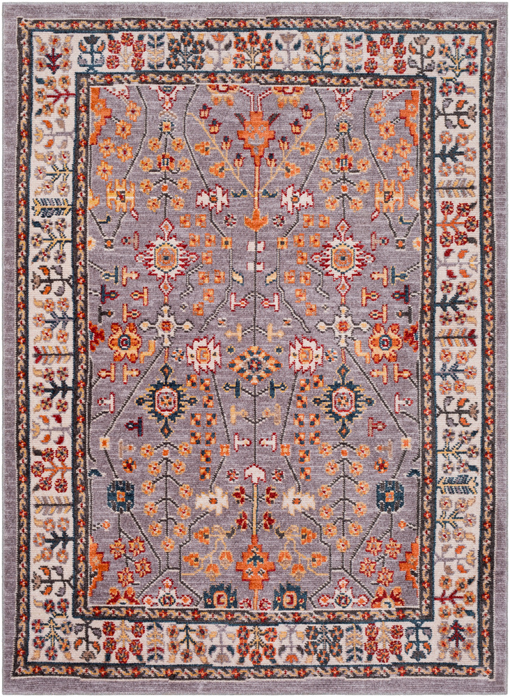 PIA2301-1616 18 in. Patina Area Rug, Medium Gray