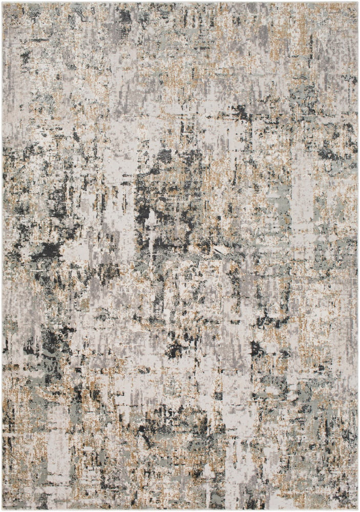 QUA2300-5373 5 ft. 3 in. x 7 ft. 3 in. Quatro Area Rug, Medium Gray -  Livabliss