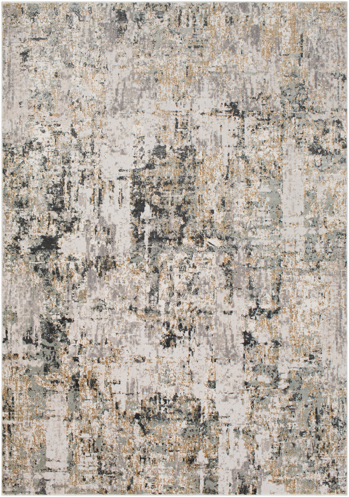 QUA2300-710103 7 ft. 10 in. x 10 ft. 3 in. Quatro Area Rug, Medium Gray -  Livabliss