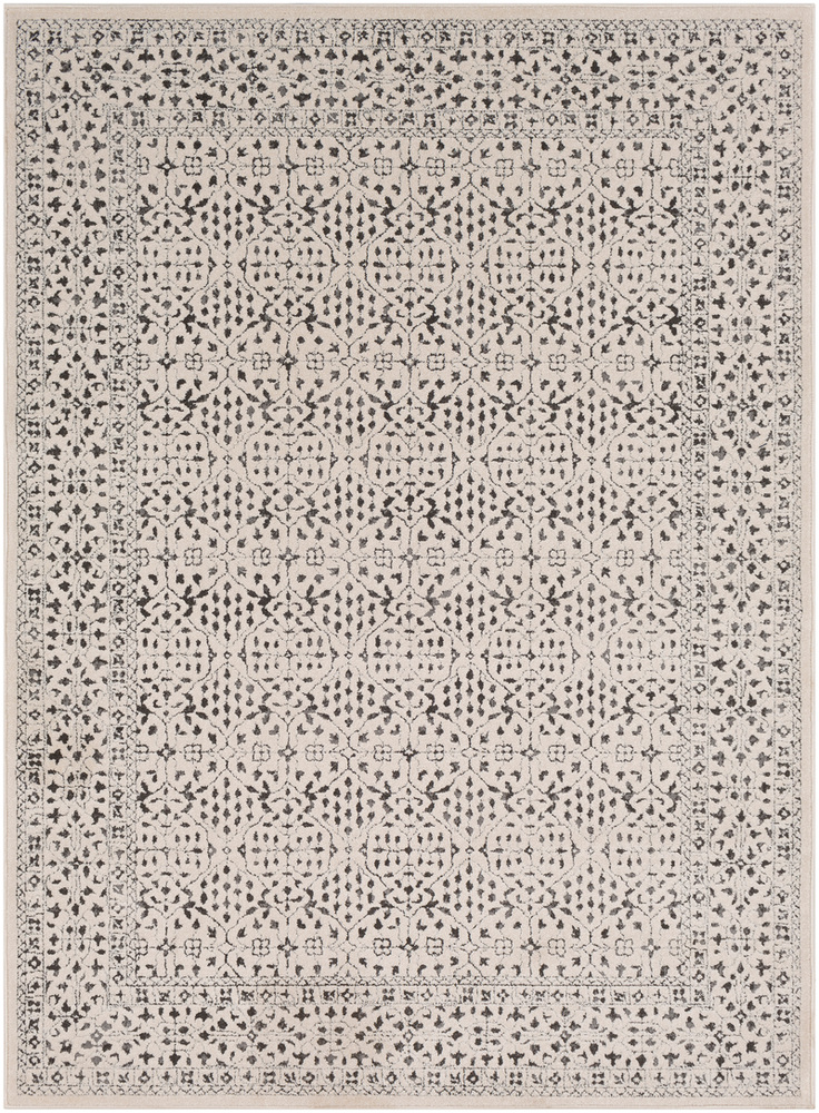BHR2308-1616 18 in. Bahar Area Rug, Medium Gray, Charcoal & Beige