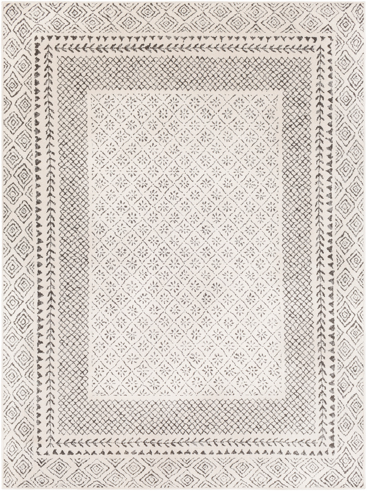 BHR2321-23 2 x 3 ft. Bahar Area Rug, Medium Gray, Beige & Charcoal