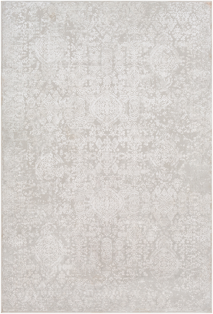 AIS2306-23 2 x 3 ft. Aisha Area Rug, Light Gray & White
