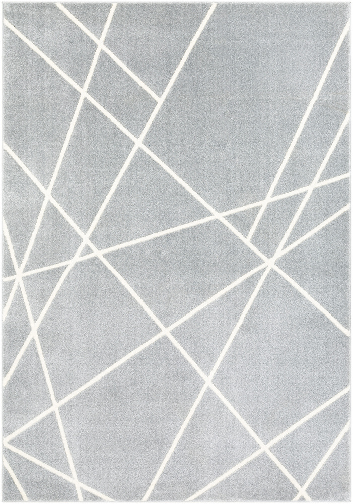 HRZ2301-1616 18 in. Horizon Area Rug, Medium Gray & Cream