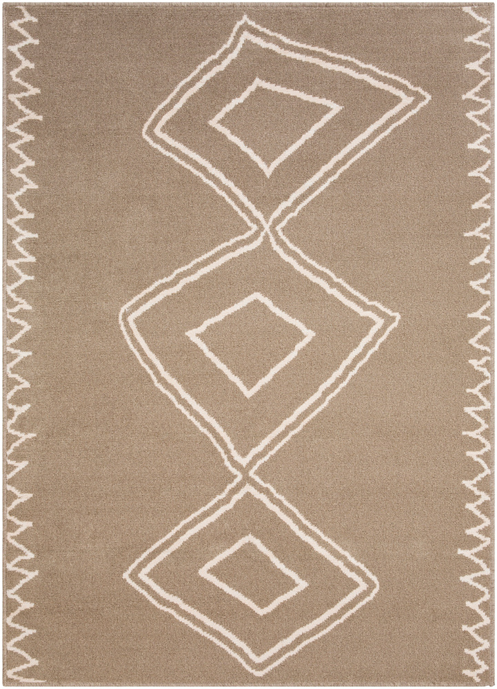 OSL2309-1616 18 in. Oslo Area Rug, Camel & Beige