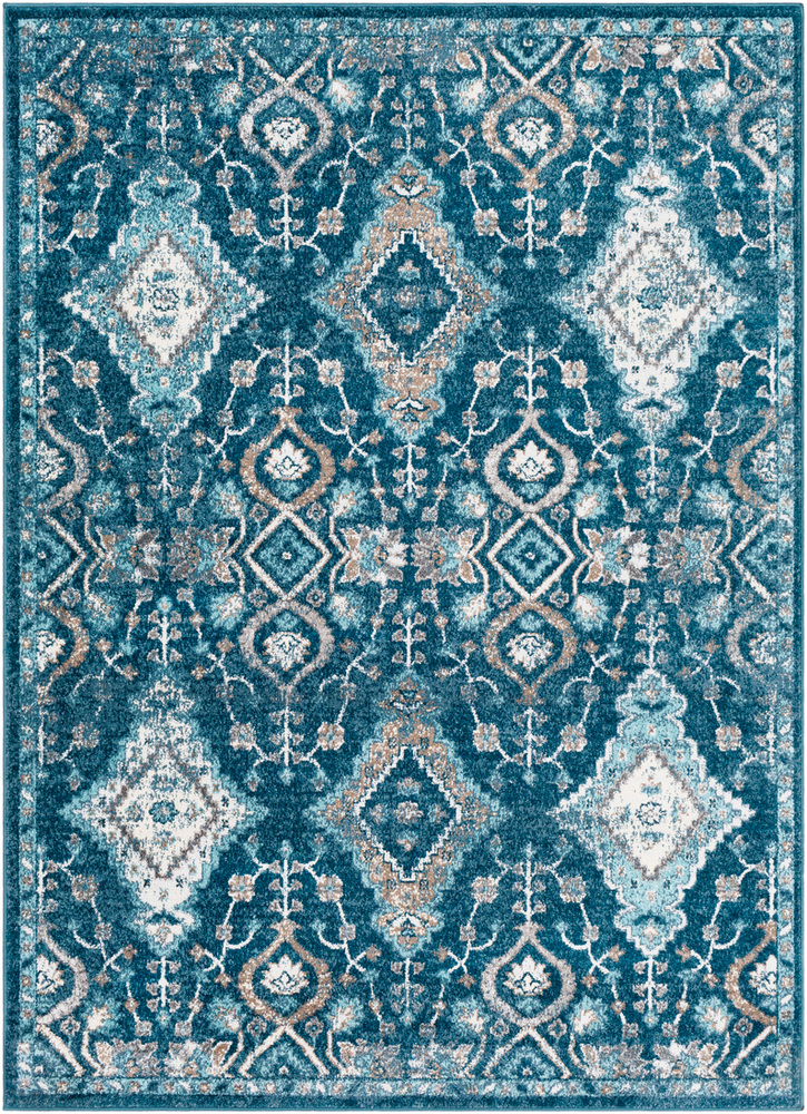 VAR2302-1616 18 in. Varanasi Area Rug, Pale Blue