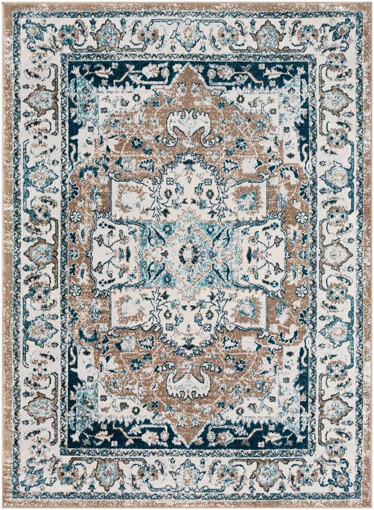 VAR2306-1616 18 in. Varanasi Area Rug, Pale Blue