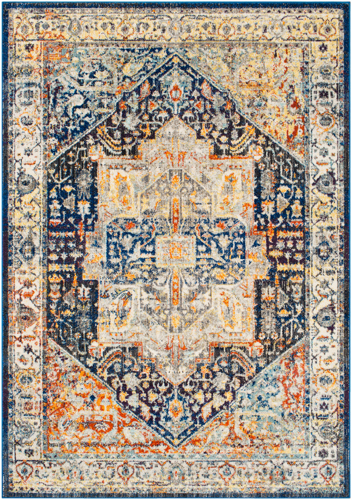 ARA2300-1616 18 in. Ararat Area Rug, Dark Blue
