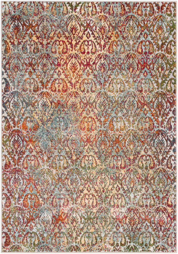 HER2311-1616 18 in. Herati Area Rug, Bright Pink