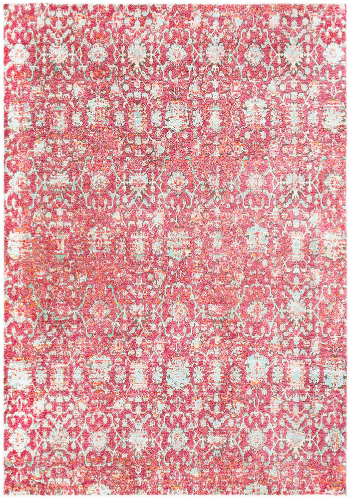 HER2318-1616 18 in. Herati Area Rug, Dark Red
