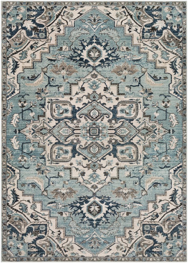 MEP2311-35 3 x 5 ft. Mesopotamia Area Rug, Medium Gray