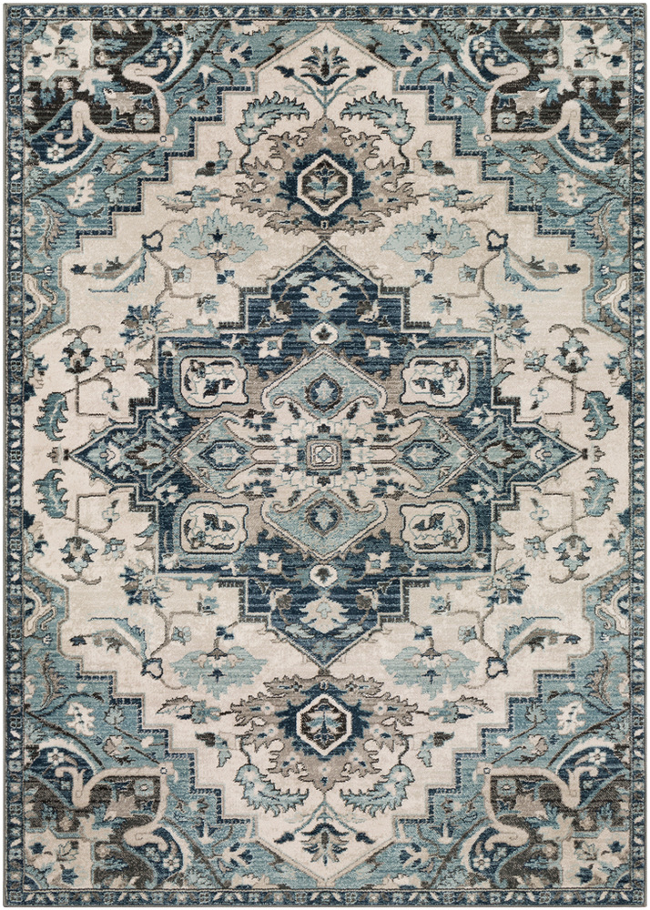 MEP2312-1616 18 in. Mesopotamia Area Rug, Medium Gray
