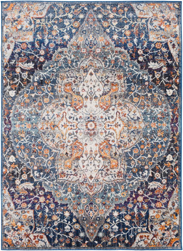 ARA2309-1616 18 in. Ararat Area Rug, Dark Blue