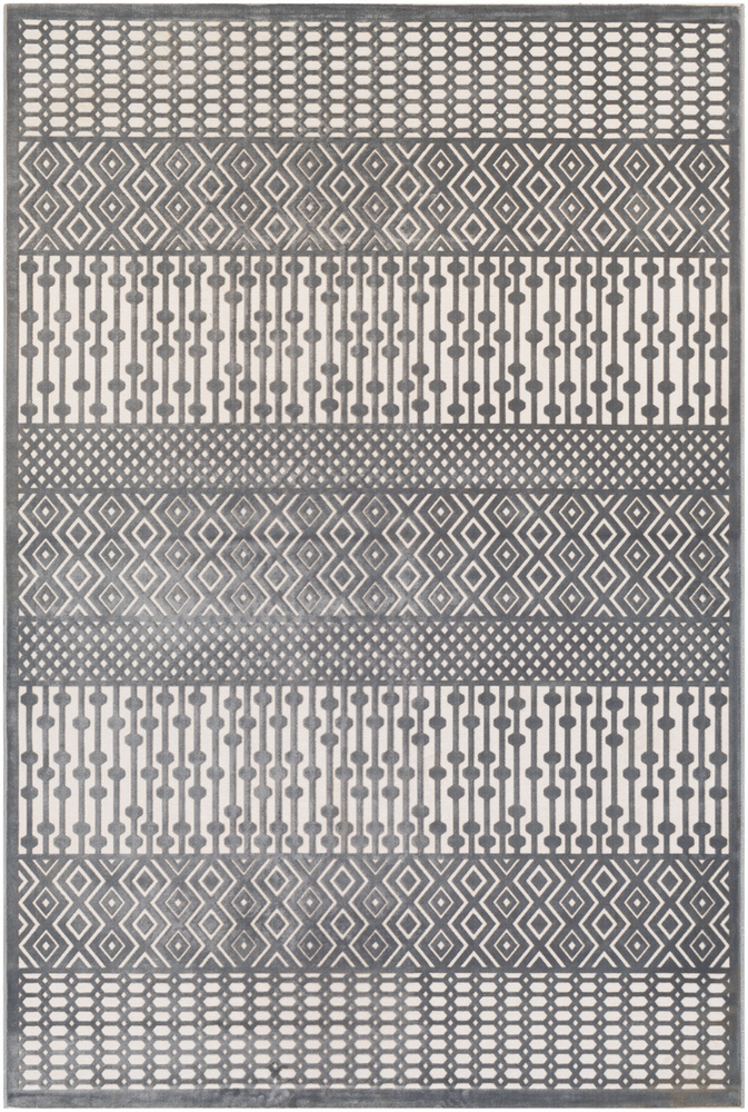ASP2304-1616 18 in. Aesop Area Rug, Medium Gray & Dark Blue