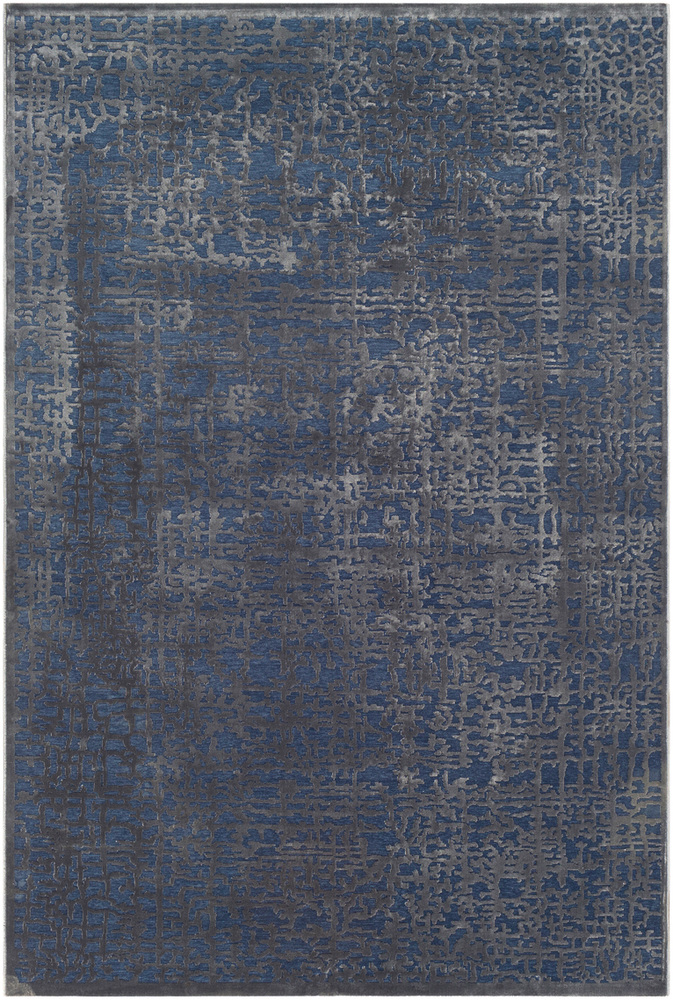 ASP2320-1616 18 in. Aesop Area Rug, Dark Blue & Charcoal