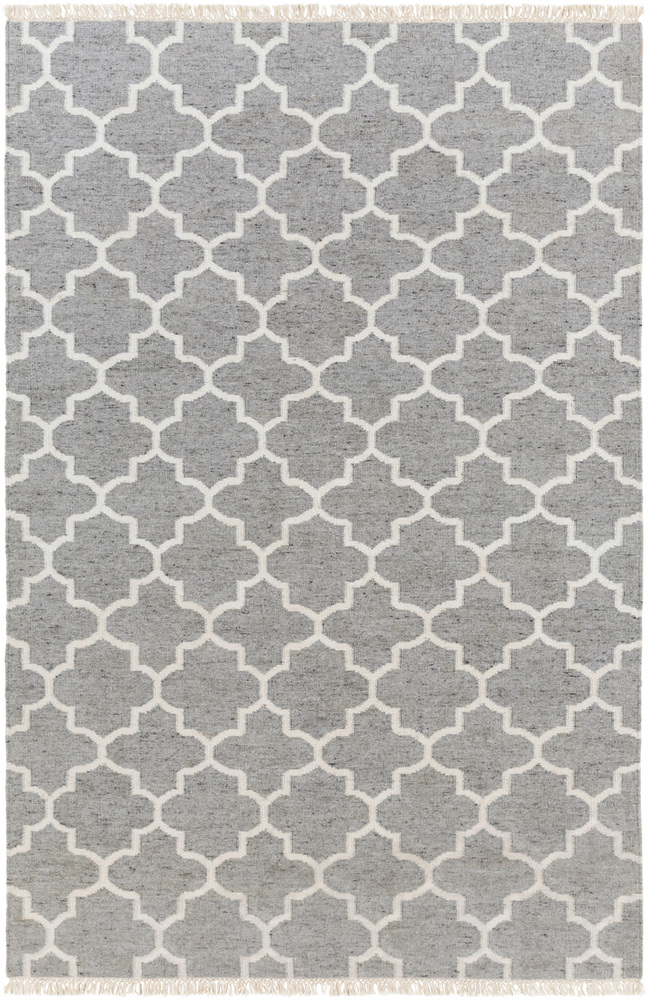 ISL3003-1616 18 in. Isle Area Rug, Charcoal & Ivory
