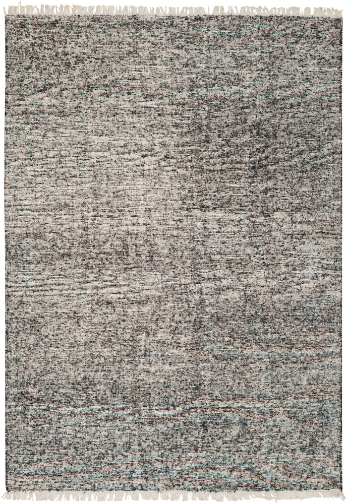 REX4000-1616 18 in. Rex Area Rug, Black & Cream