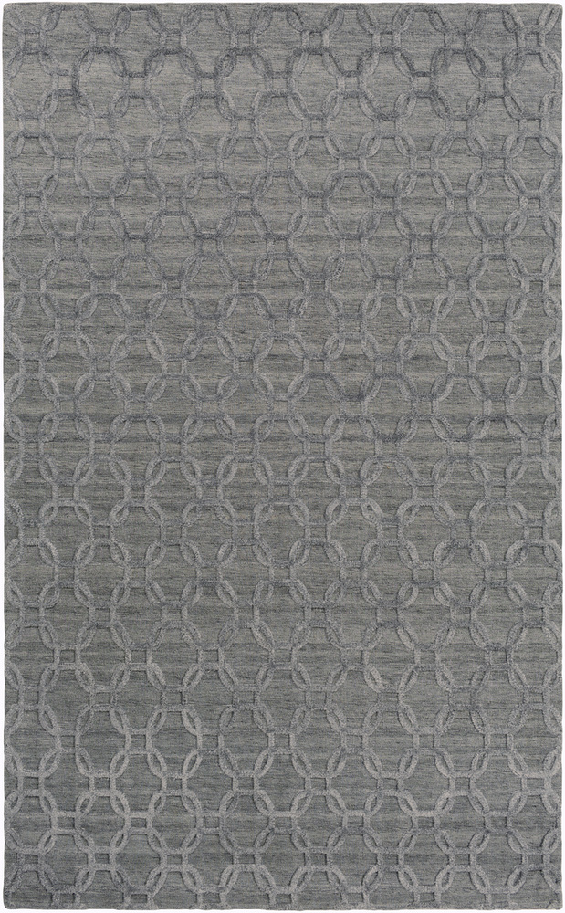 AET1000-1616 18 in. Arete Area Rug, Medium Gray & Black