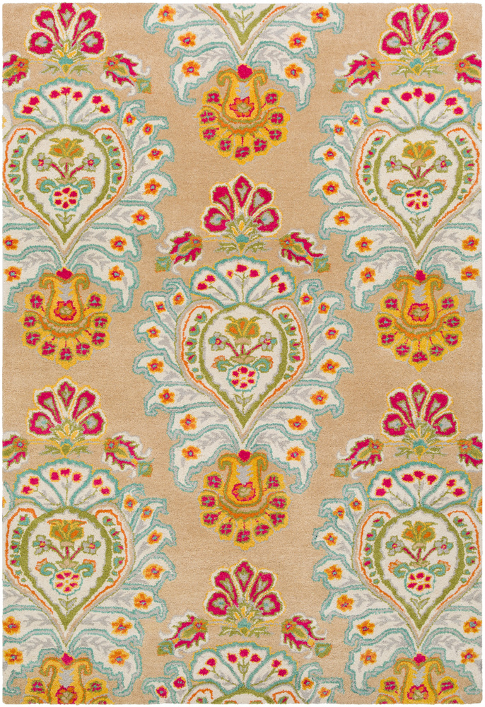 TEC1031-1616 18 in. Technicolor Area Rug, Bright Pink