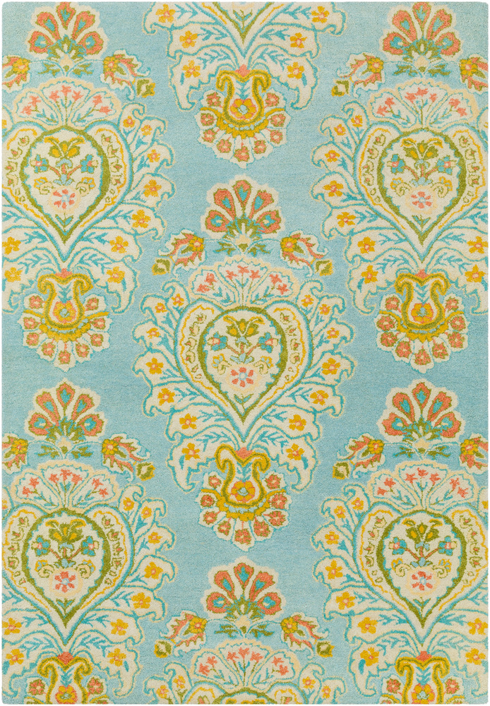 TEC1033-1616 18 in. Technicolor Area Rug, Aqua