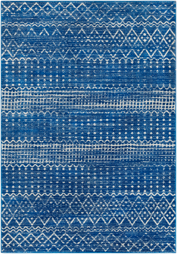 HAP1095-1616 18 in. Harput Area Rug, Bright Blue & Light Gray