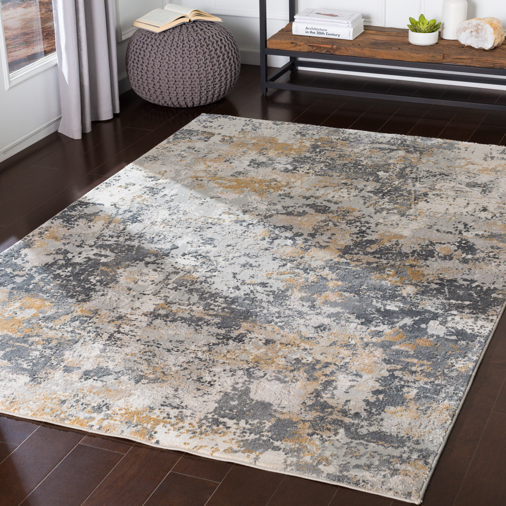 AIS2303-1014 10 ft. x 14 ft. Aisha Machine Woven Rug - 70 Percent Viscose, 30 Percent Polyester