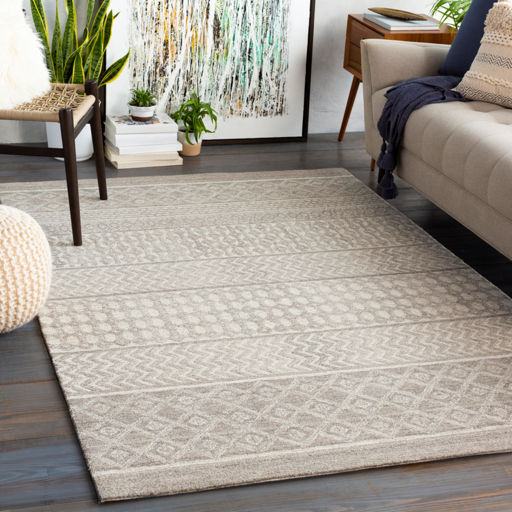 MAR2300-6RD 6 ft. Round Maroc Hand Tufted Rug, Camel, Cream & Beige