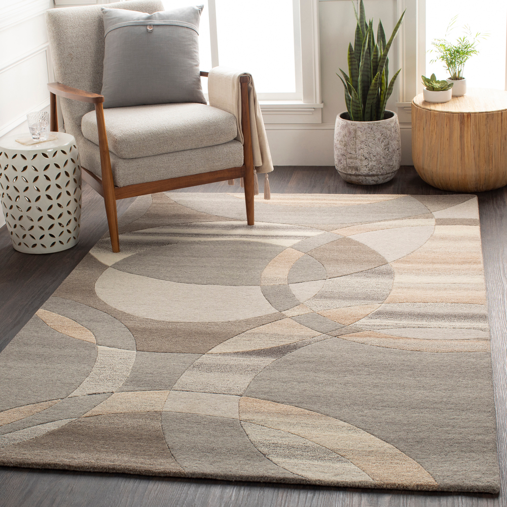 FM7210-4RD 4 ft. Round Forum Hand Tufted Rug - 100 Percent Wool