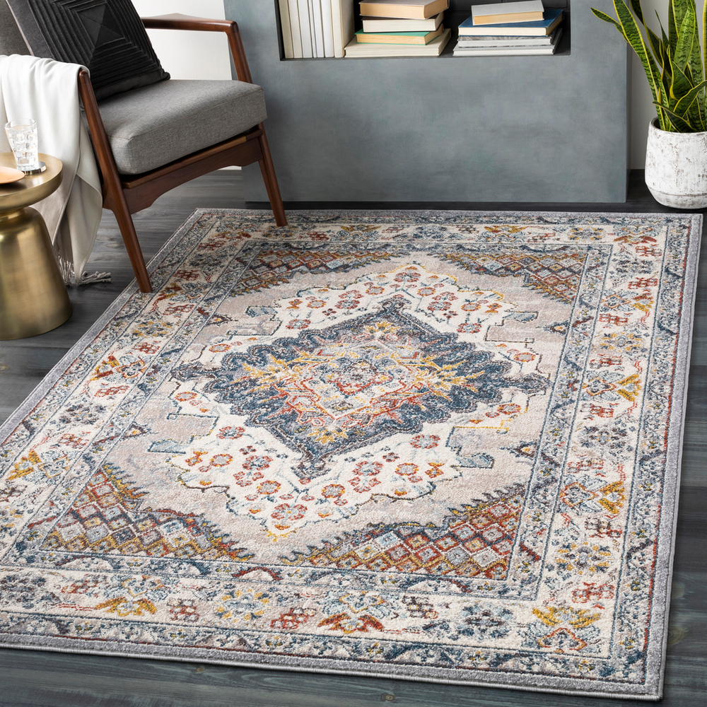 AKR2300-679 6 ft. 7 in. x 9 ft. Ankara Machine Woven Rug - 100 Percent Polypropylene