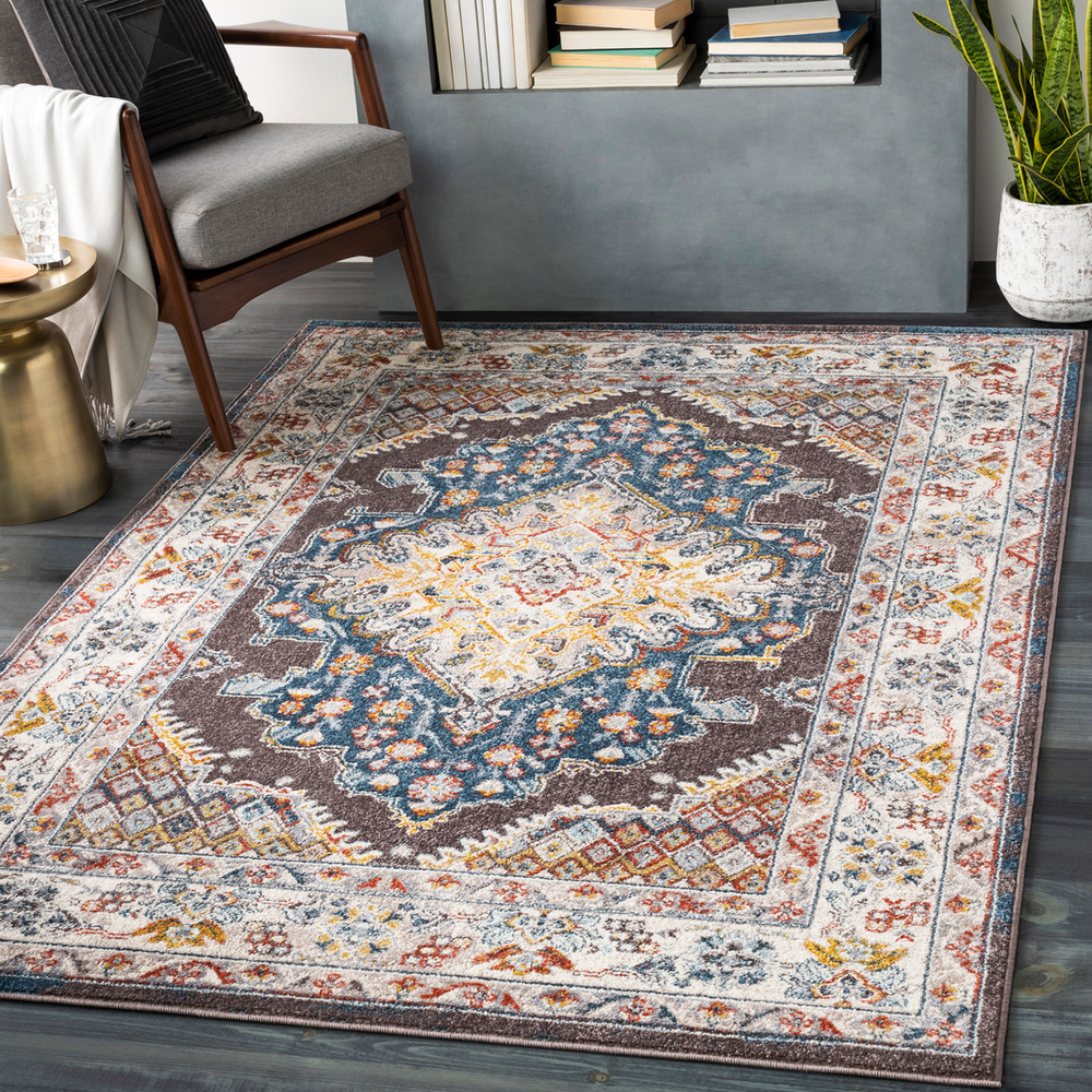 AKR2302-679 6 ft. 7 in. x 9 ft. Ankara Machine Woven Rug - 100 Percent Polypropylene