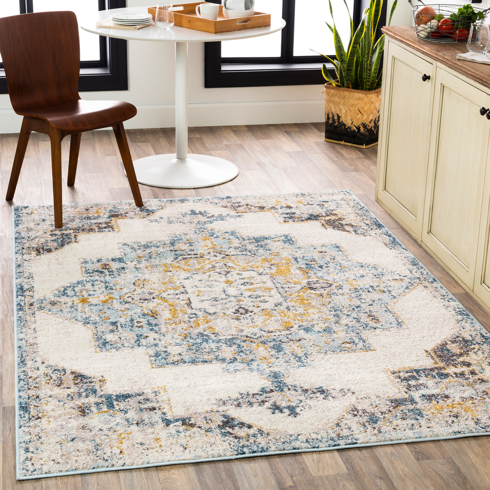 AKR2309-679 6 ft. 7 in. x 9 ft. Ankara Machine Woven Rug - 100 Percent Polypropylene