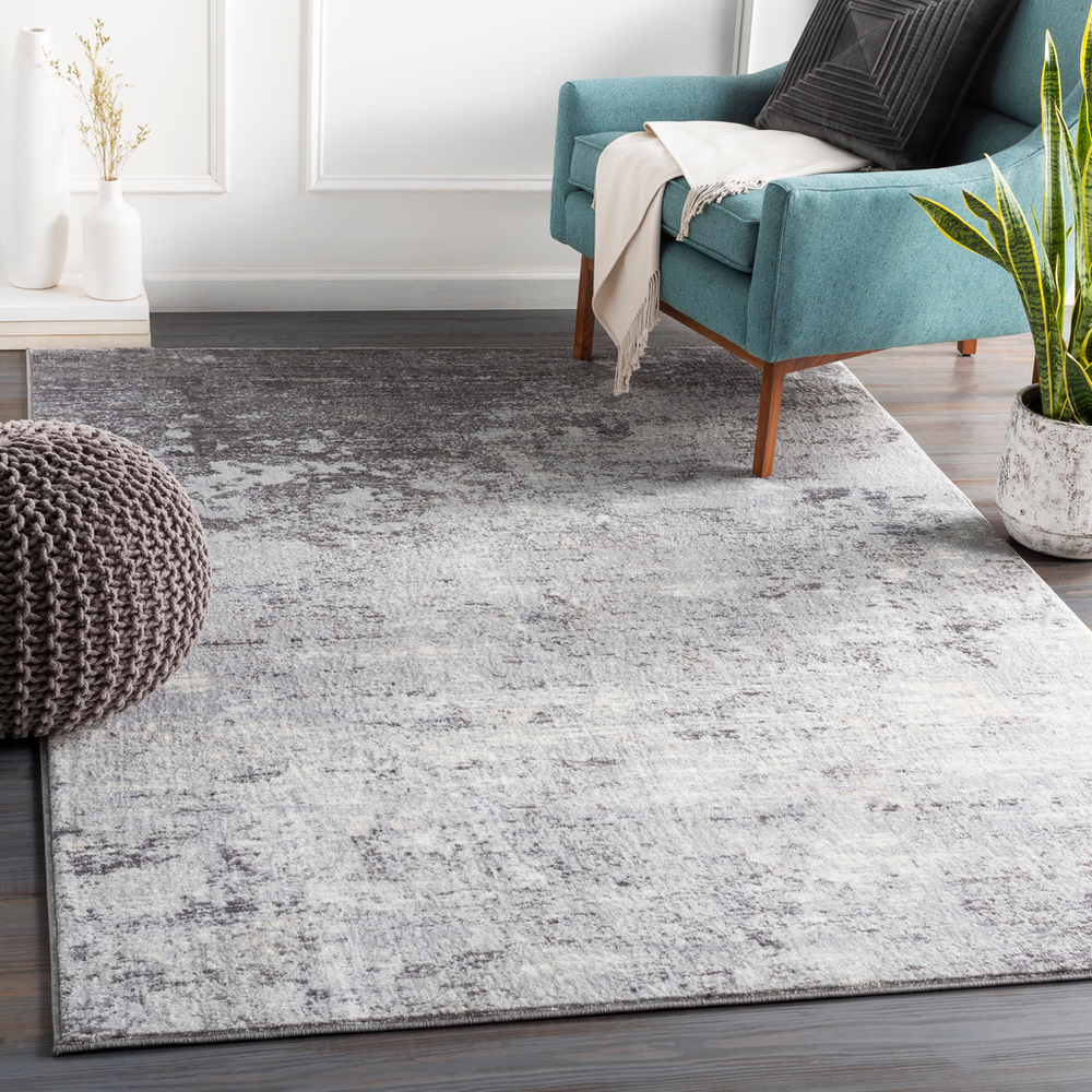Wanderlust Machine Woven Rug - Silver Gray - 2 x 3 ft - Medium Pile