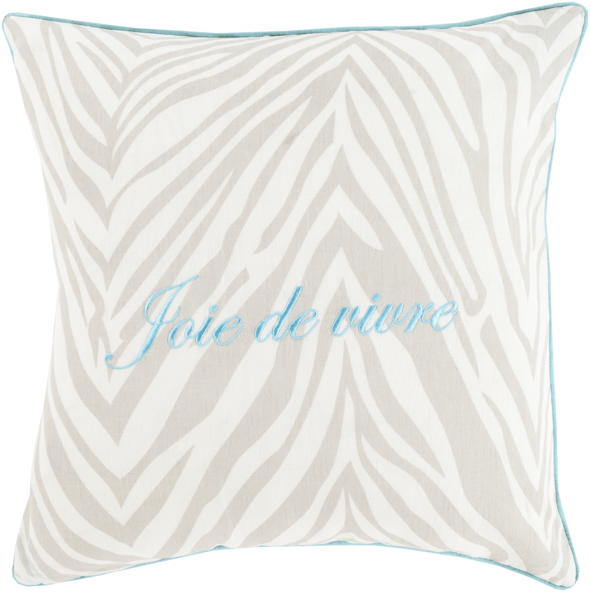 JDV003-2020D 20 x 20 in. Joie De Vivre Square Pillow Kit, Ivory