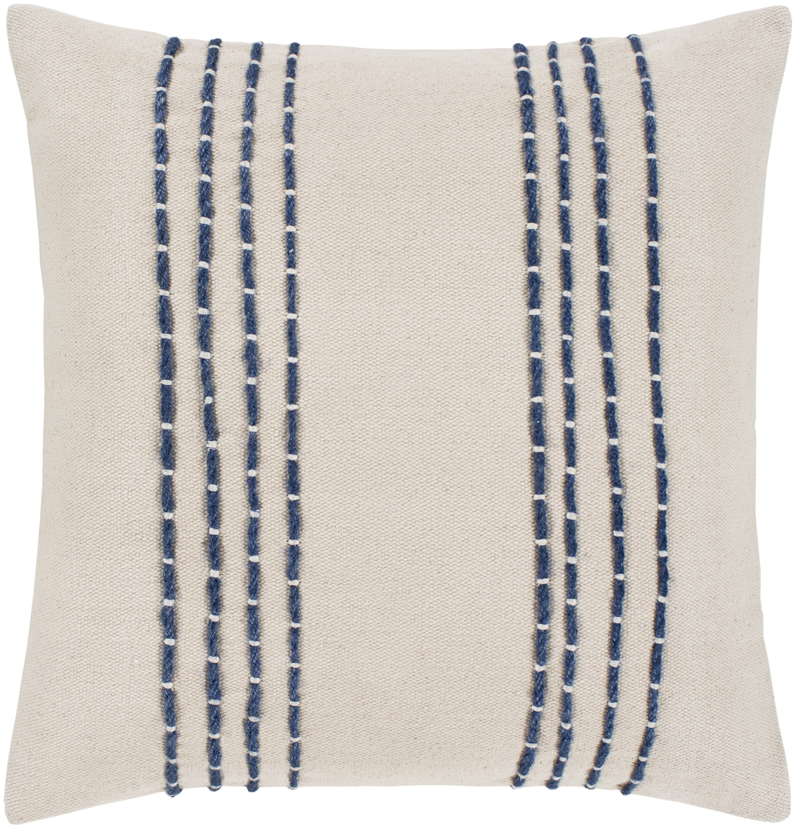 Picture of Livabliss EML004-1818P 18 x 18 in. Emilio EML-004 Pillow Cover with Polyester Insert - Cream&#44; Navy & Khaki