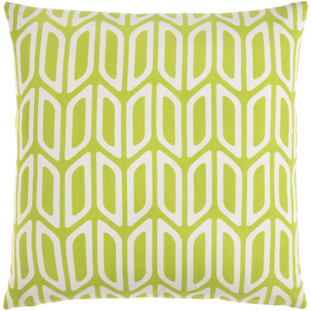 TRUD7195-1818D 18 x 18 in. Trudy Woven Pillow Kit - Lime & White